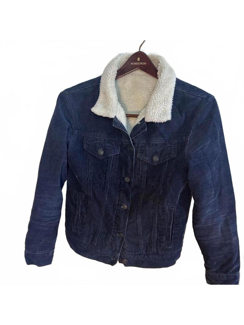 Brandy Melville Women's Navy and Blue Jacket